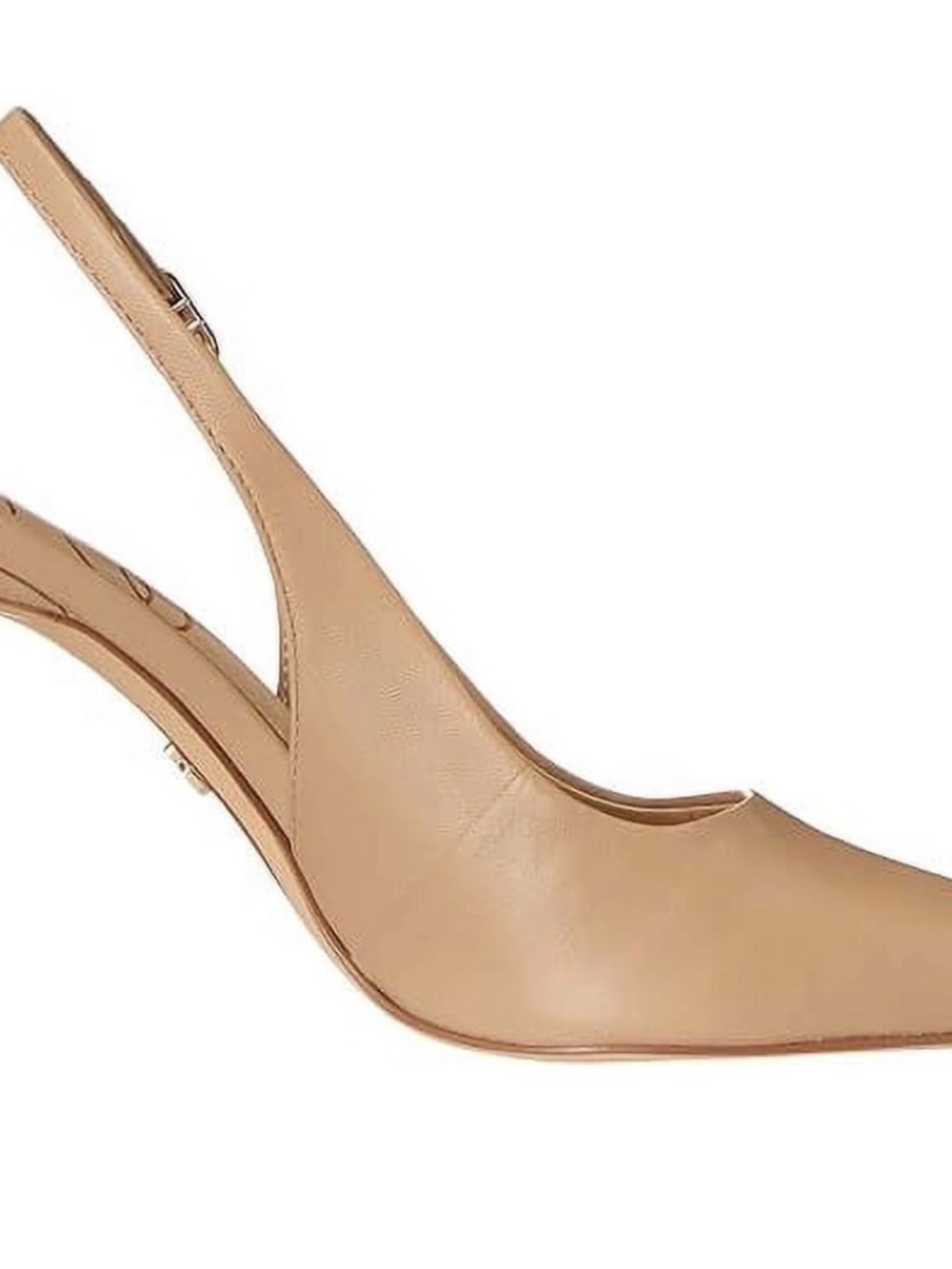 Sam Edelman Beige Slingback Pointed Toe Heels - Picture 7 of 11